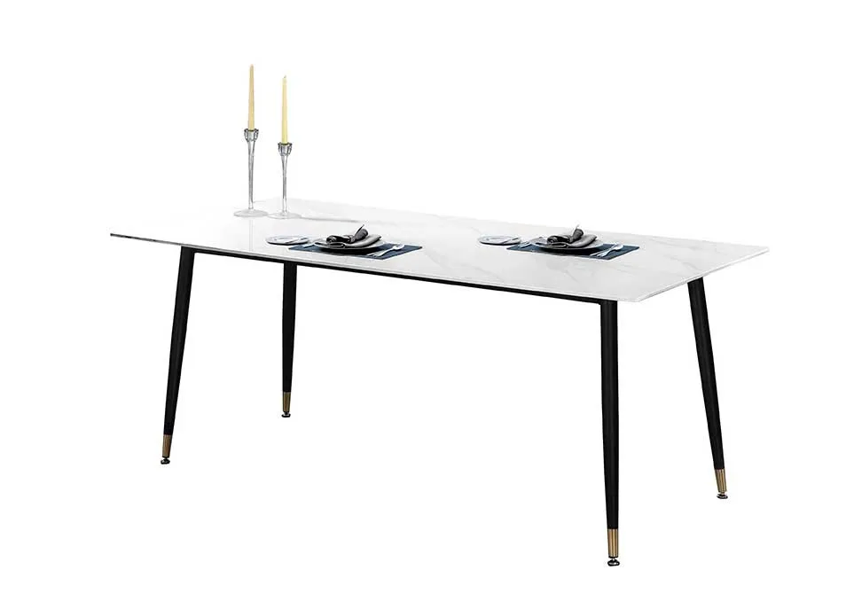 吉麗岩板餐桌/瓦爾納皮餐椅