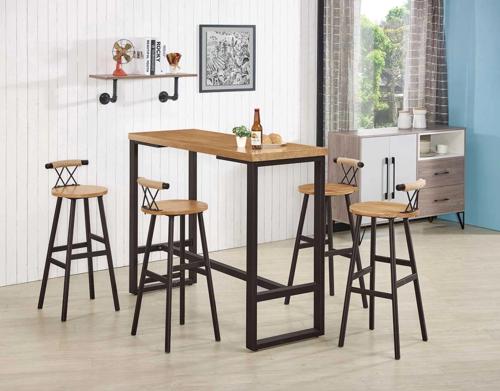 實木吧台桌椅