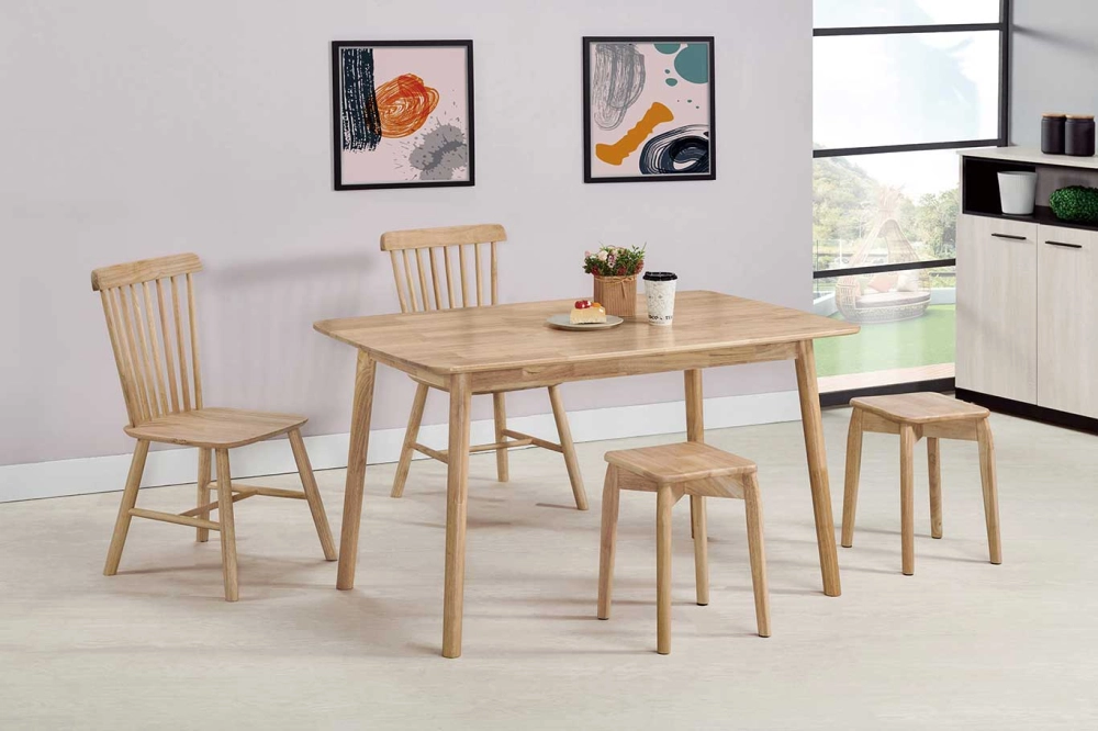 雅莉4.3尺實木餐桌