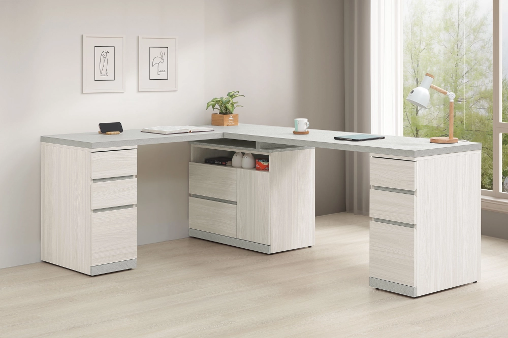 黛拉6.8尺多功能組合書桌(全組)