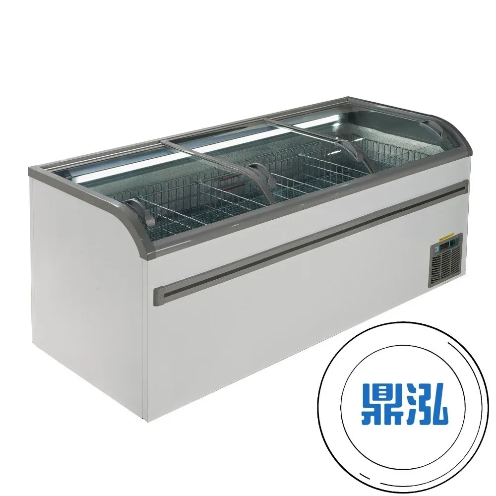 Warrior樺利/超市無霜弧形玻璃推拉冷凍櫃/610L