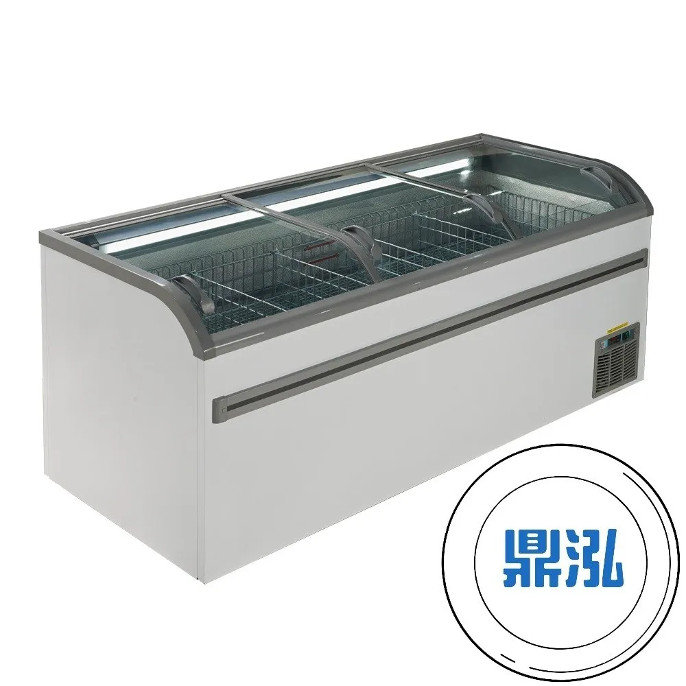 Warrior樺利/超市無霜弧形玻璃推拉冷凍櫃/690L