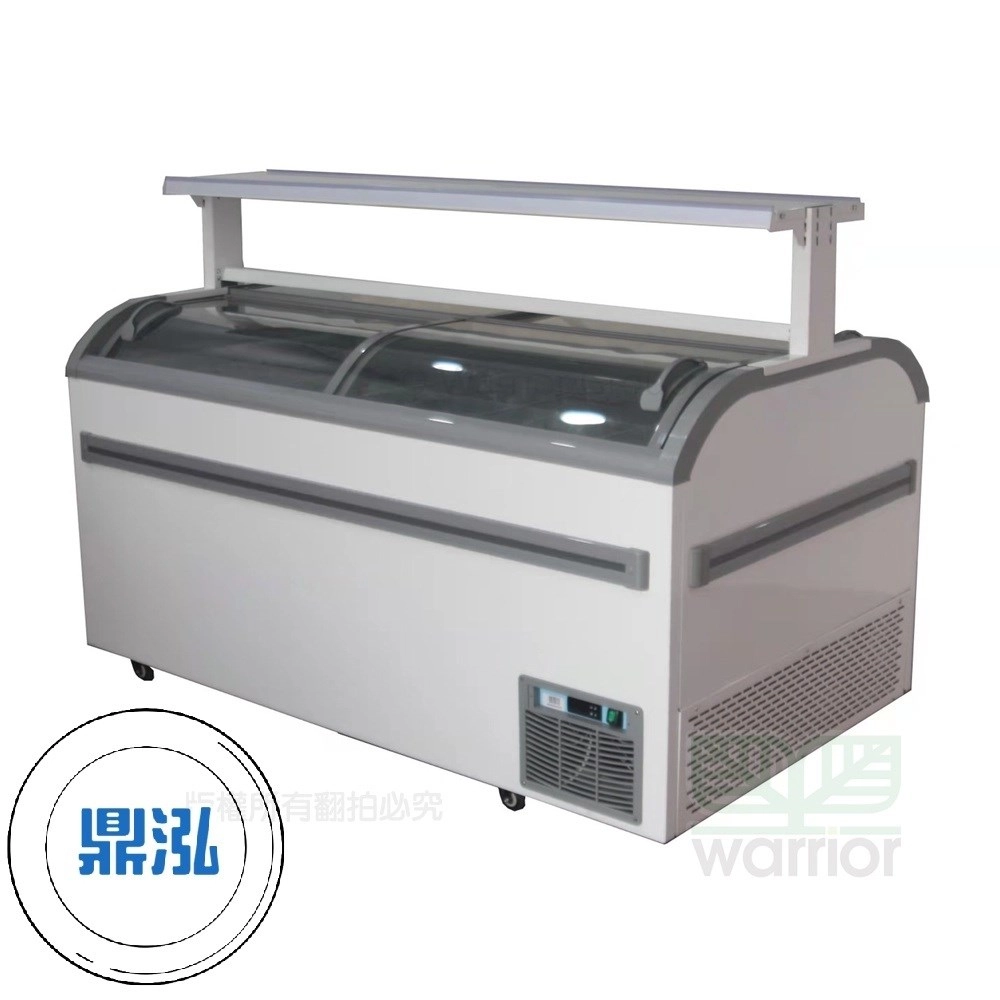 Warrior樺利/超市無霜雙面弧形玻璃推拉冷凍櫃/690L