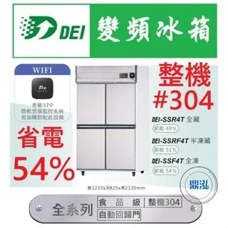 得意/四門全凍冰箱/304白鐵/變頻/台製/144kg