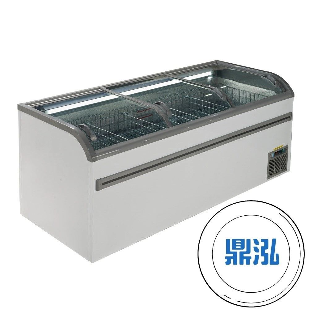 Warrior樺利/超市無霜弧形玻璃推拉冷凍櫃/610L