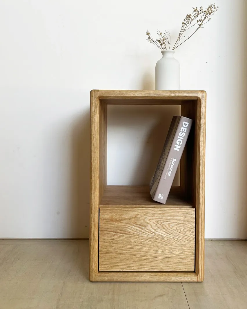 MORE 木框框 床頭櫃｜開放層＋抽屜款