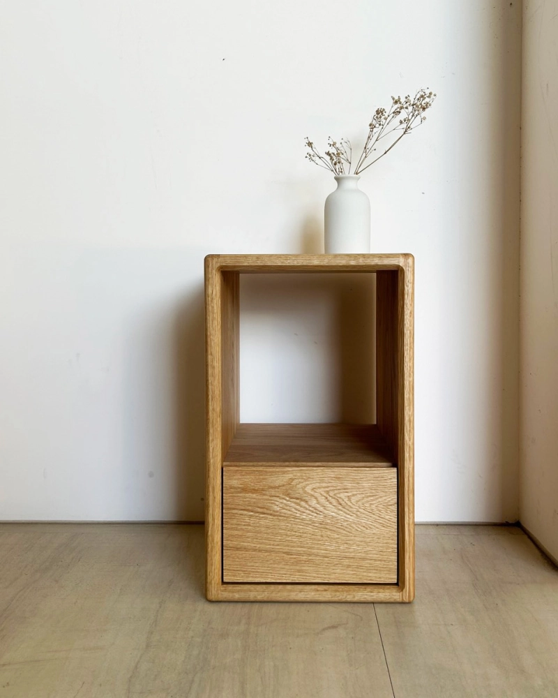 MORE 木框框 床頭櫃｜開放層＋抽屜款