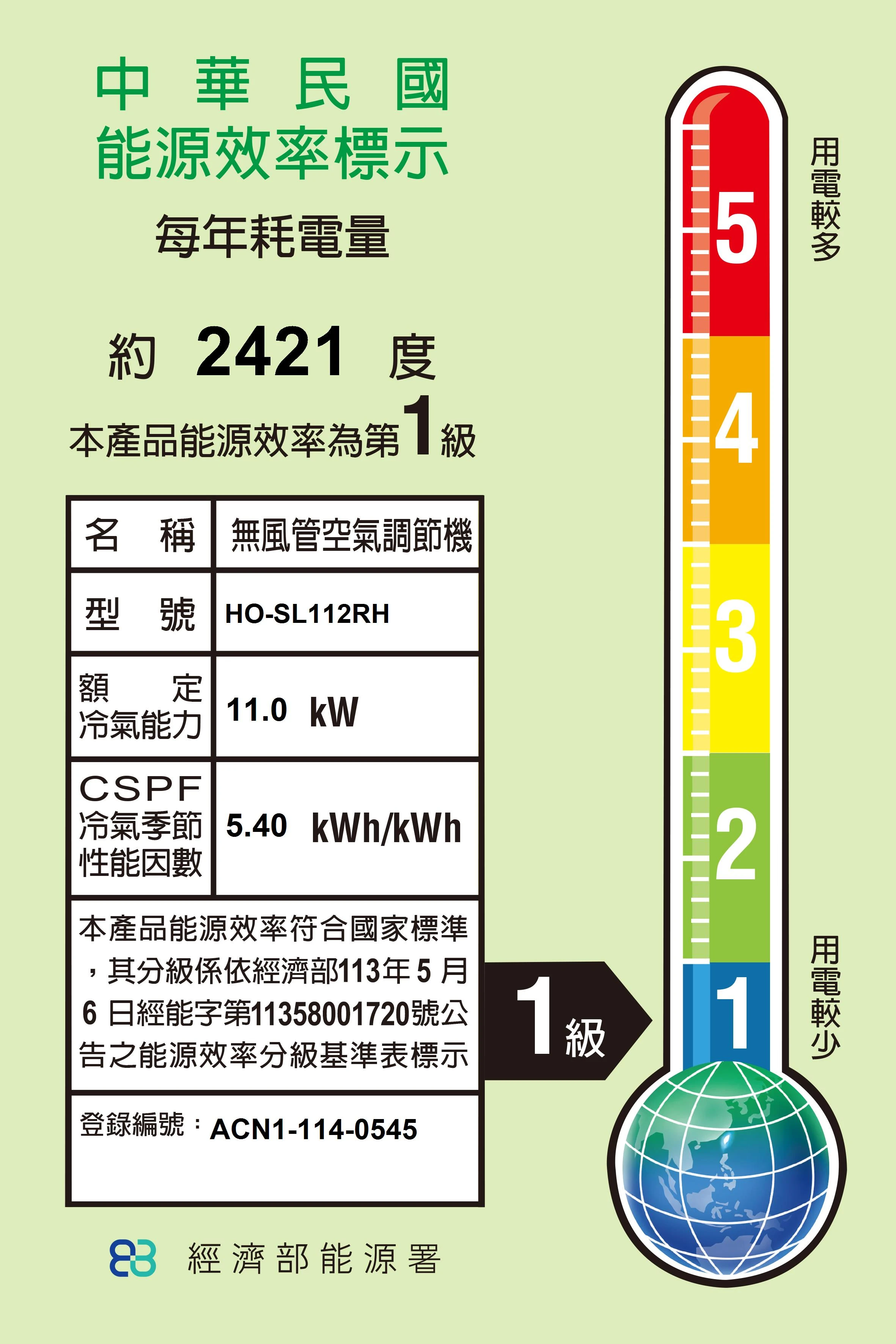 禾聯尊榮SL系列HI/HO-SL112RH冷暖變頻分離式