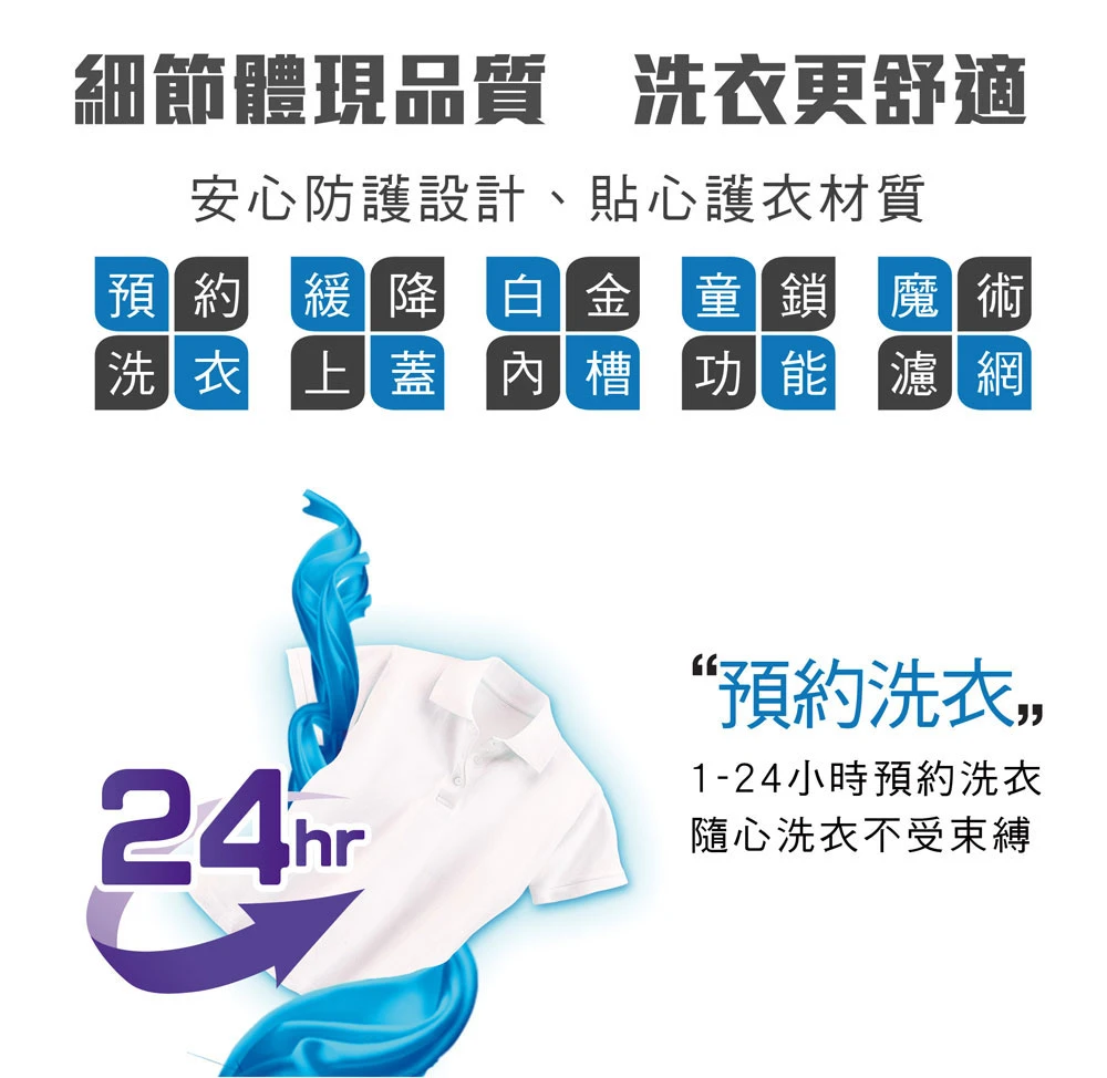 禾聯HWM-1433全自動定頻直立式洗衣機14KG