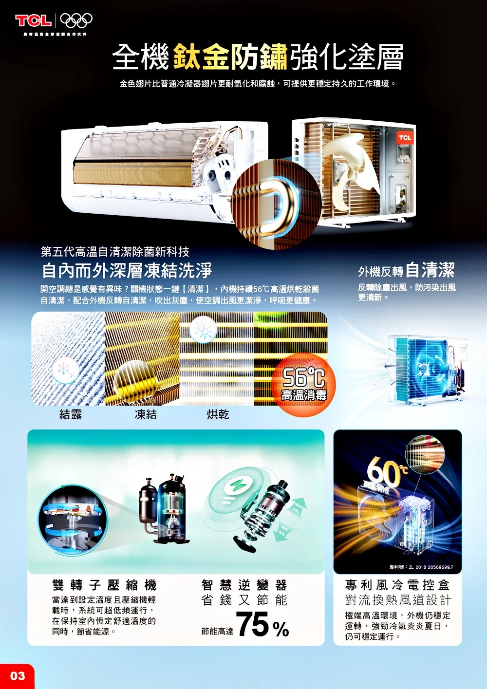 TCL AI智慧旗艦系列TAW-28HO/I冷暖變頻分離式