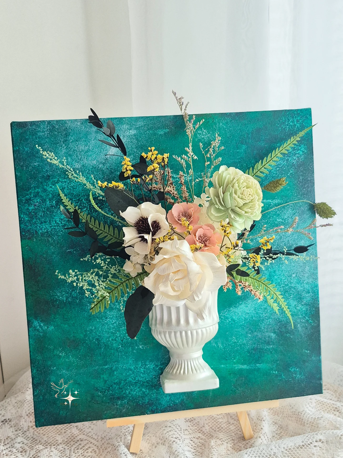 藝術畫布畫花（為您特調的色彩與花）