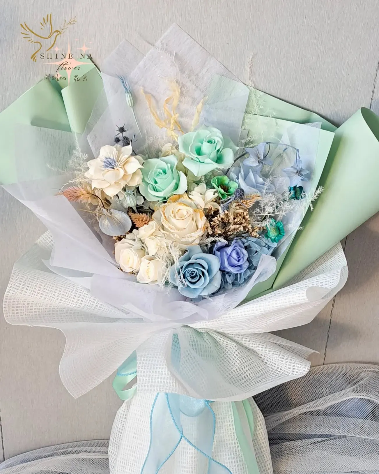 蒂芬妮綠 大型花束