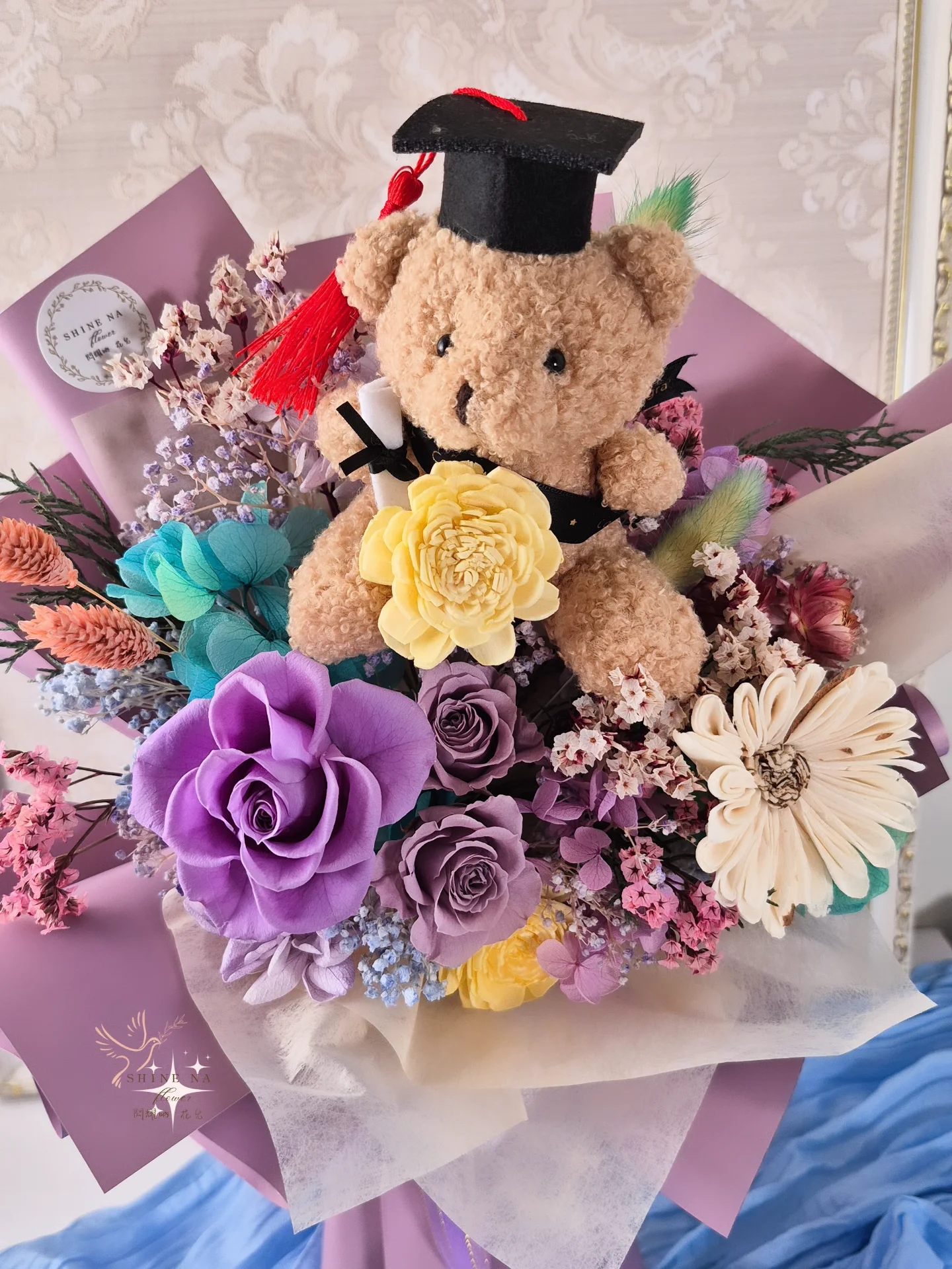 畢業熊熊花束～客製花束