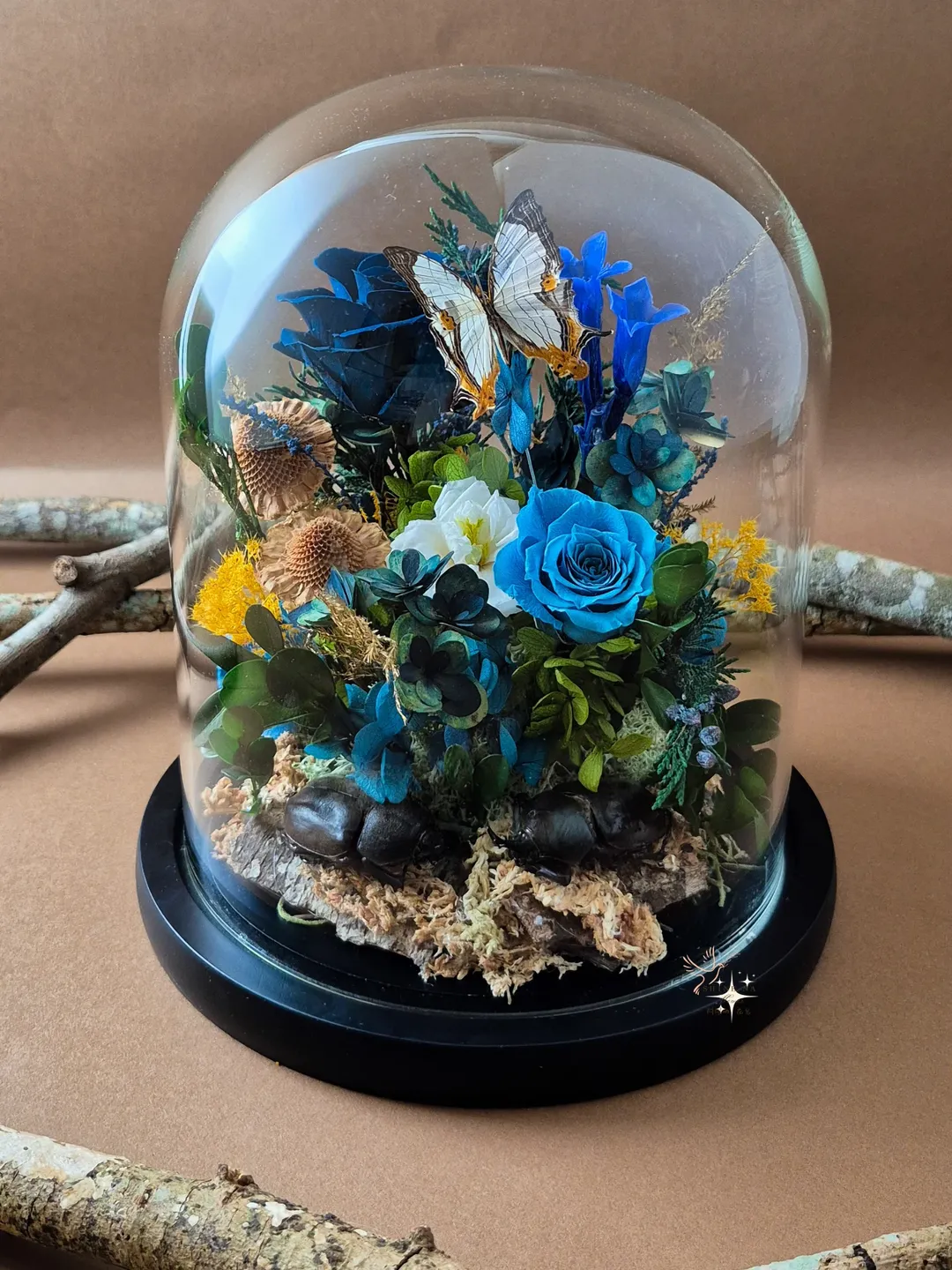 蝶舞永生系列花盅（客製花禮）
