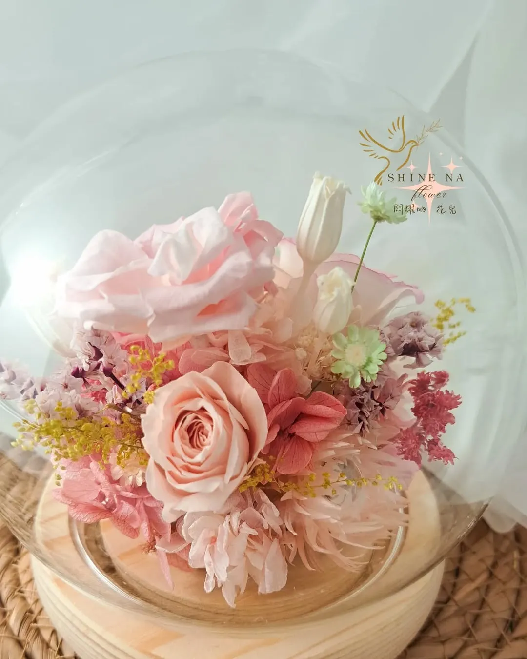 薔薇玫瑰 圓形花盅