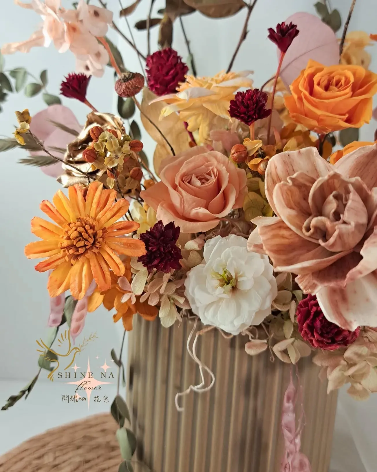 橙色陽光蝴蝶 盆花花禮