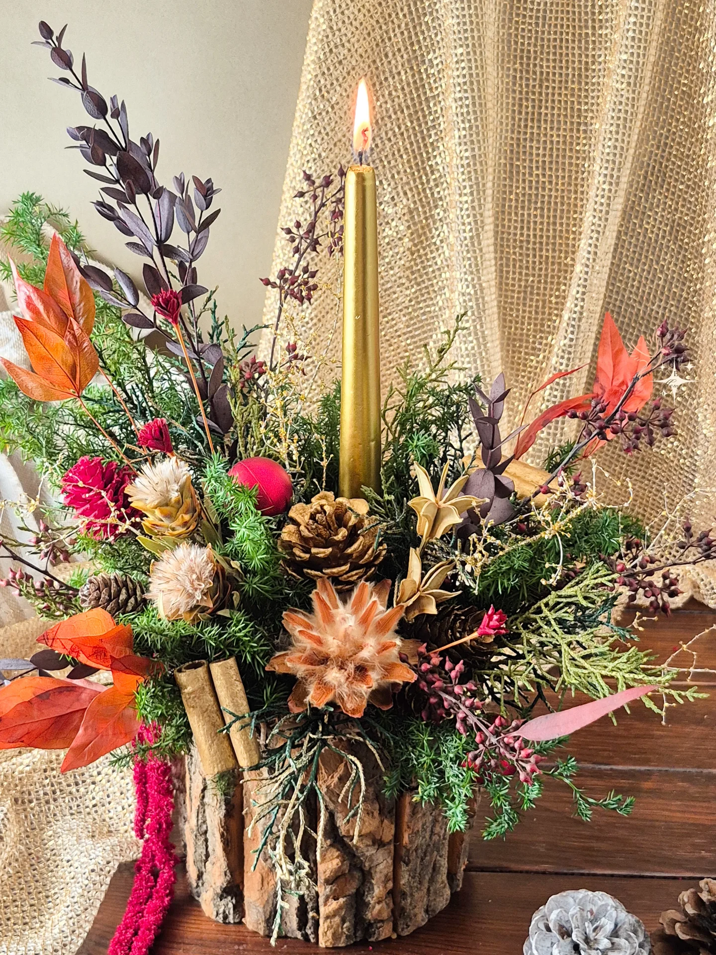 2025 冬曦金燭盆花