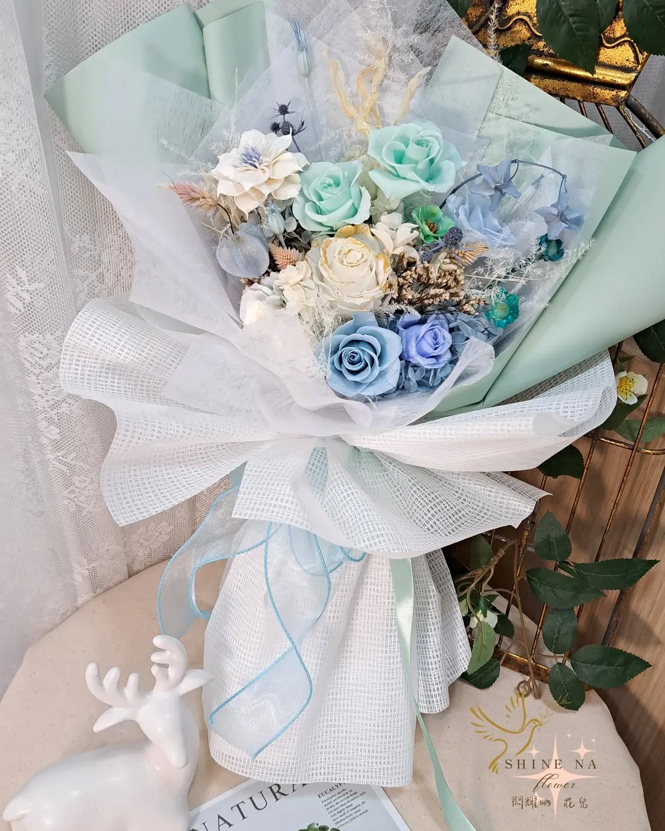 蒂芬妮綠 大型花束