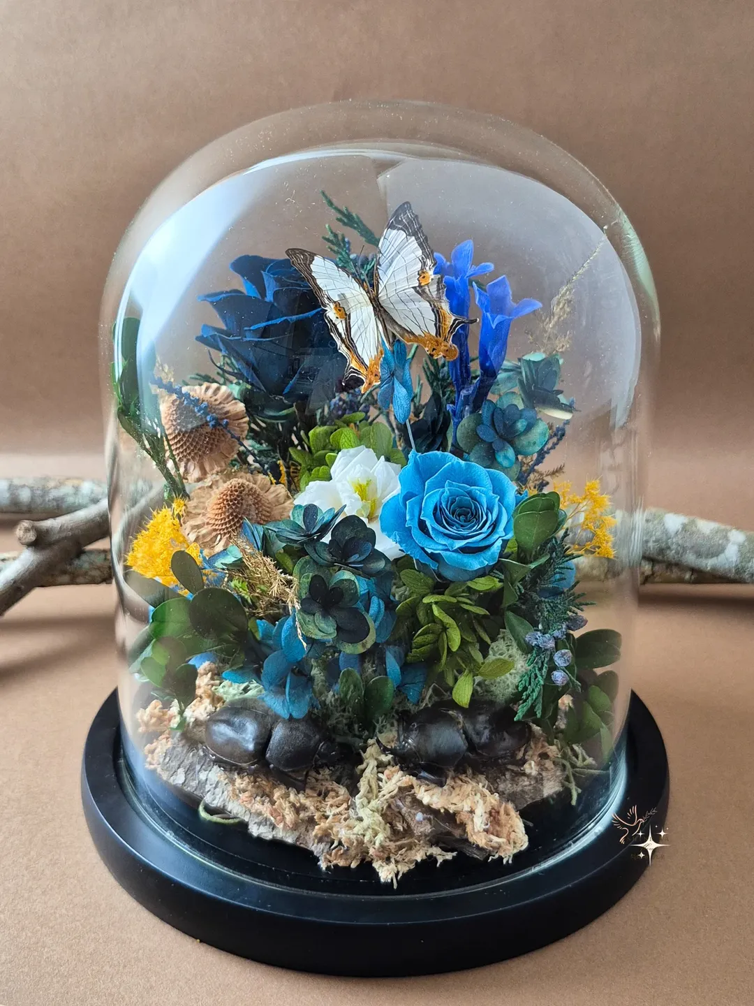 蝶舞永生系列花盅（客製花禮）