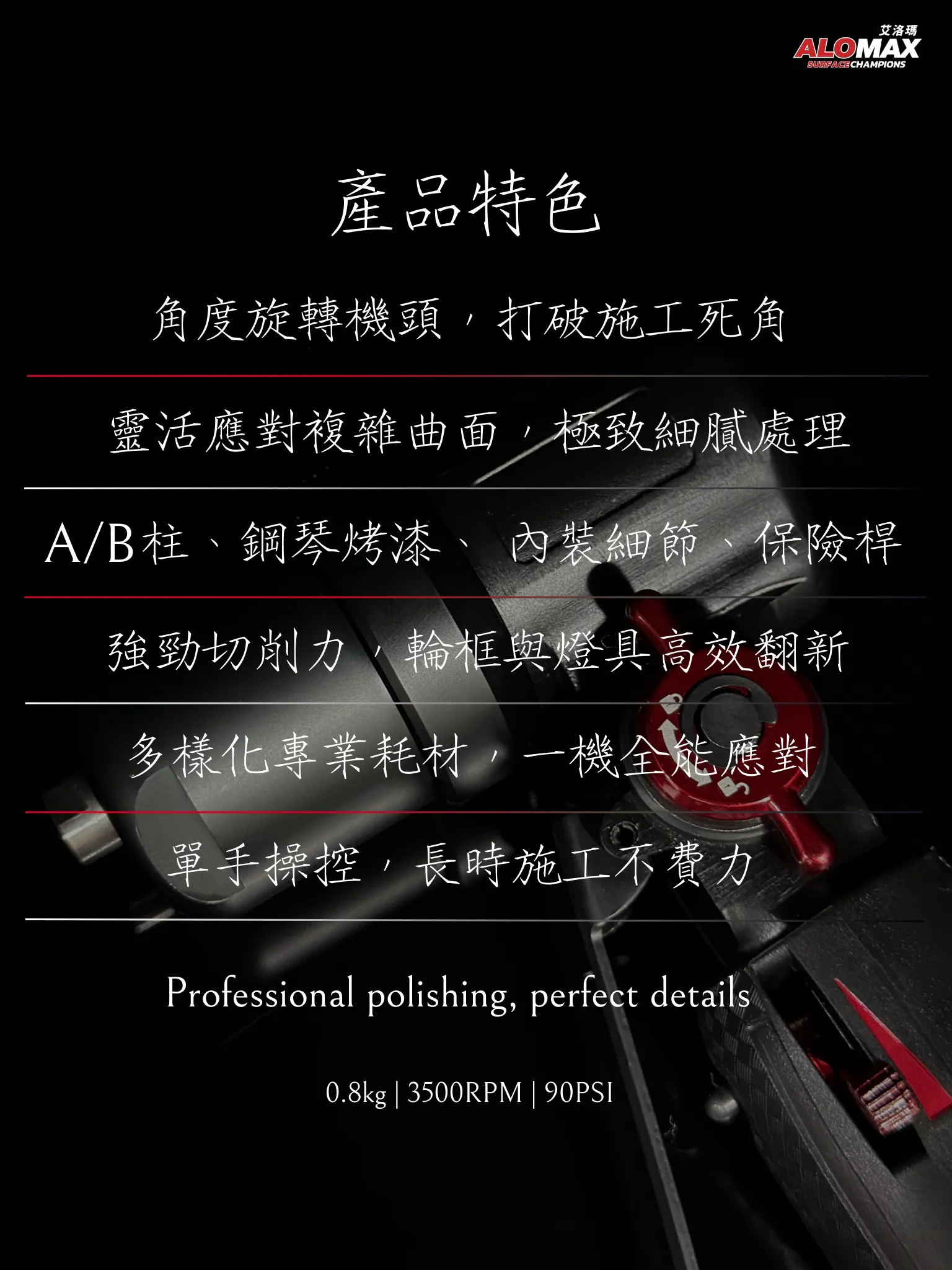 ALOMAX 3吋拋光機（3500轉）