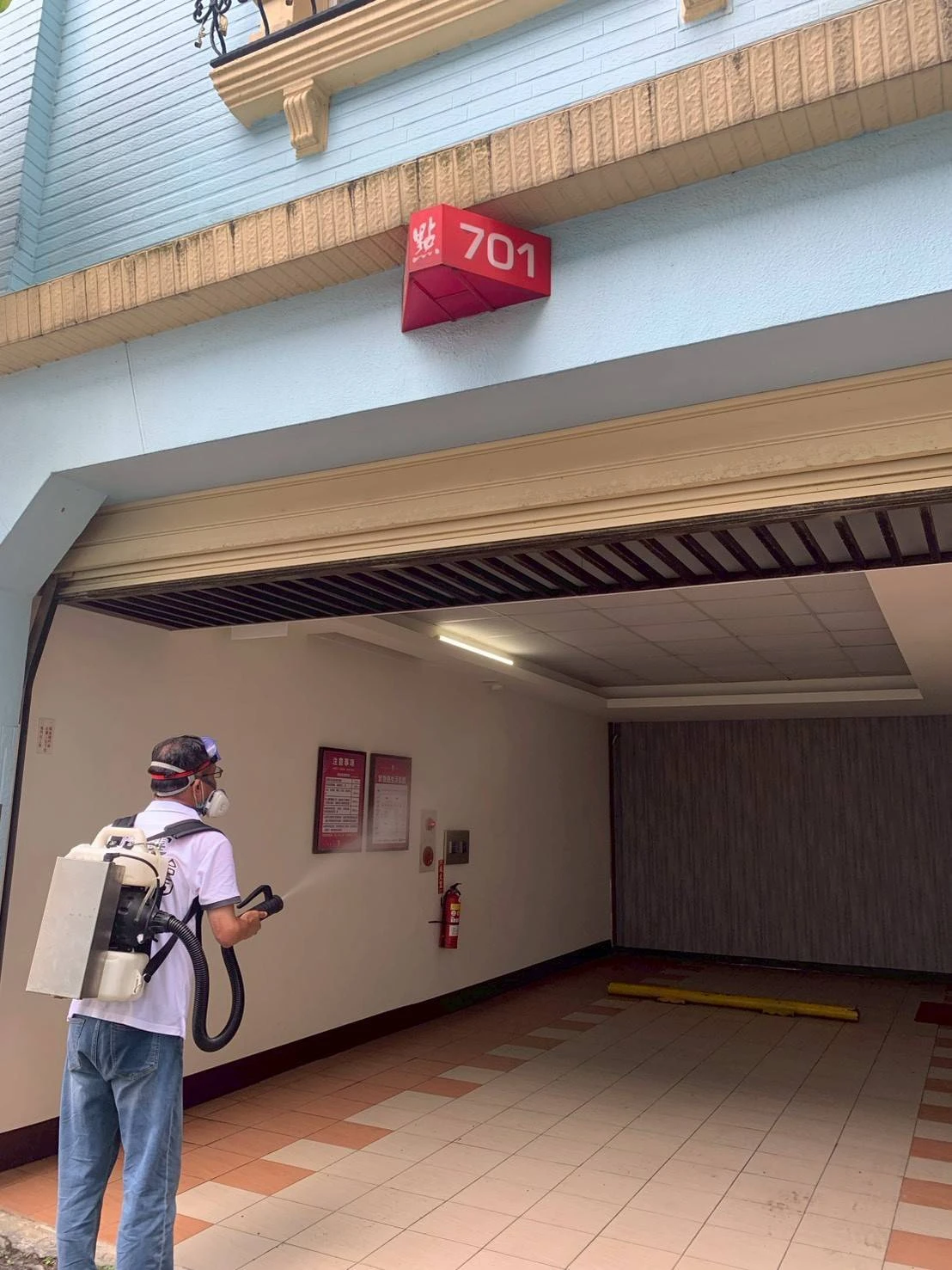 汽車旅館消毒作業