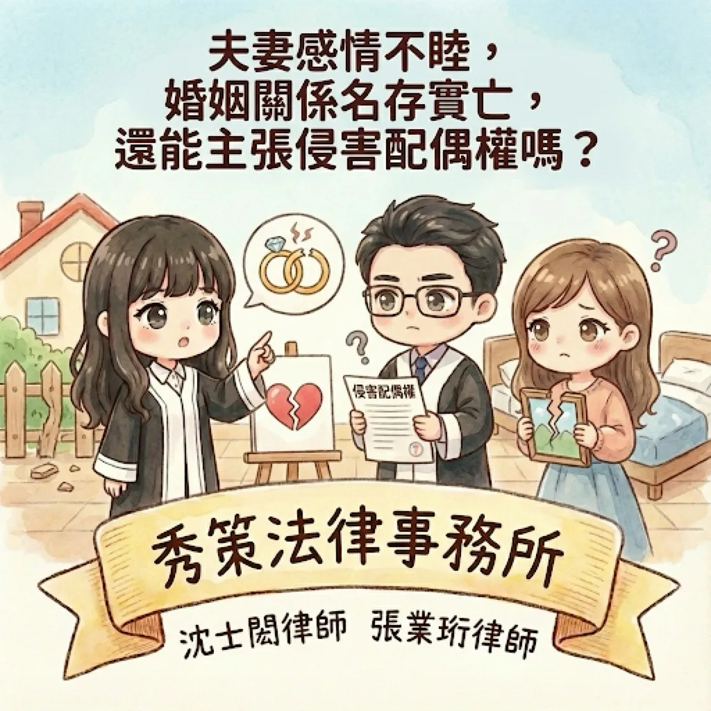 夫妻感情不睦，婚姻關係名存實亡，還能主張侵害配偶權嗎？ 外遇訴訟律師 / 外遇訴訟律師推薦 / 台北外遇訴訟律師 / 台北外遇訴訟律師推薦 / 新莊外遇訴訟律師 / 新莊外遇訴訟律師推薦