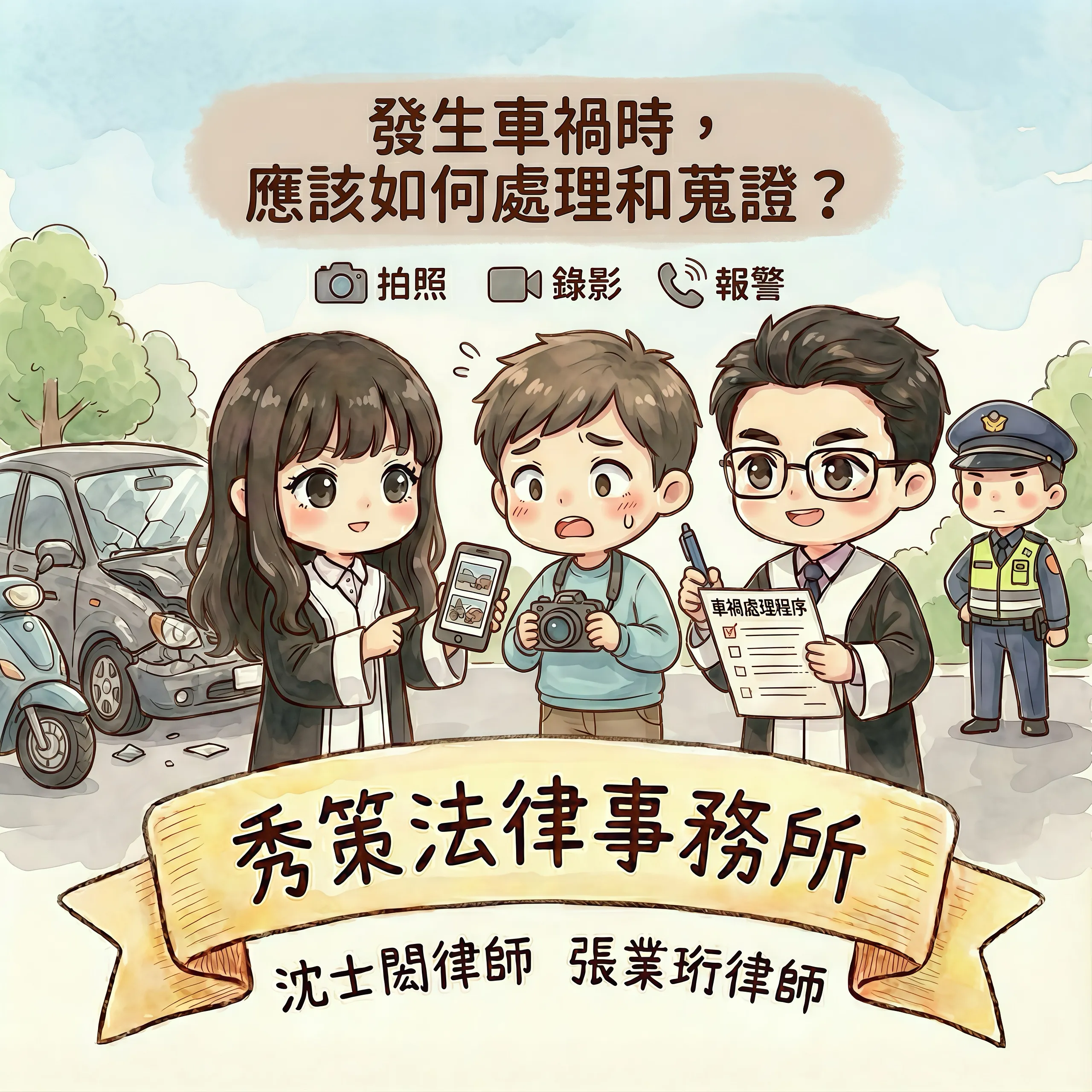 發生車禍時，應該如何處理和蒐證？ 車禍訴訟律師 / 車禍訴訟律師推薦 / 台北車禍訴訟律師 / 台北車禍訴訟律師推薦 / 新莊區車禍訴訟律師 / 新莊區車禍訴訟律師推薦