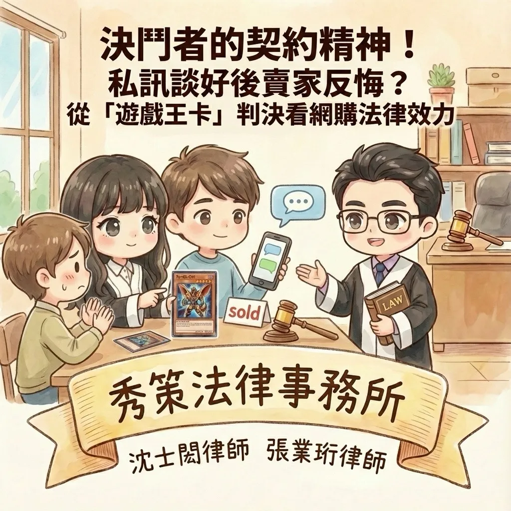 決鬥者的契約精神！私訊談好後賣家反悔？從「遊戲王卡」判決看網購法律效力　民事訴訟律師 / 民事訴訟律師推薦 / 台北民事訴訟律師 / 台北民事訴訟律師推薦 / 新莊民事訴訟律師 / 新莊民事訴訟律師推薦