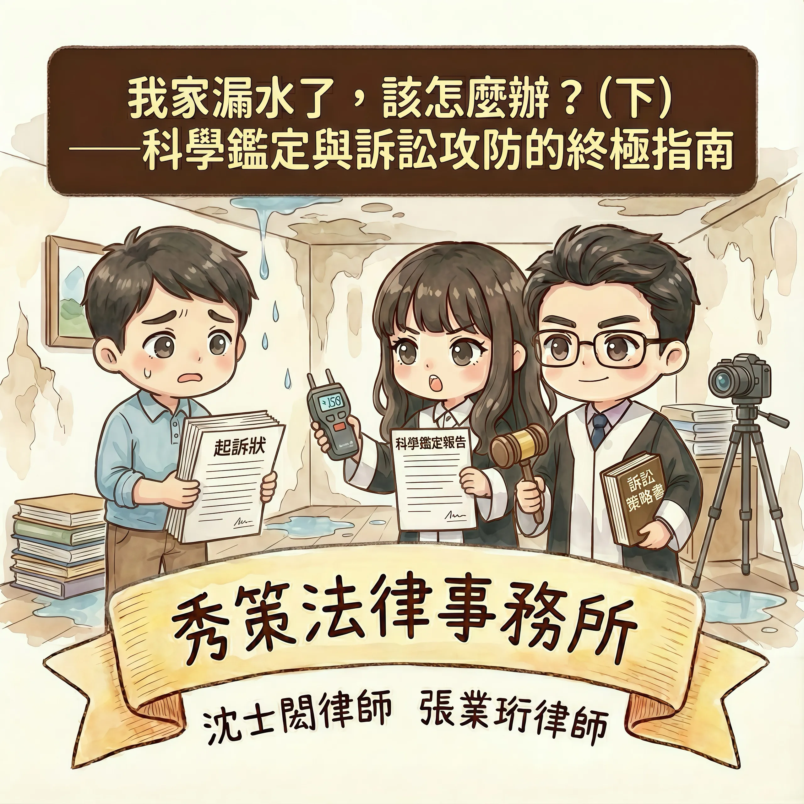我家漏水了，該怎麼辦？（下）——科學鑑定與訴訟攻防的終極指南  社區法律顧問 / 新莊區律師推薦 / 台北律師推薦 / 社區訴訟律師推薦／台北律師事務所／台北律師推薦
