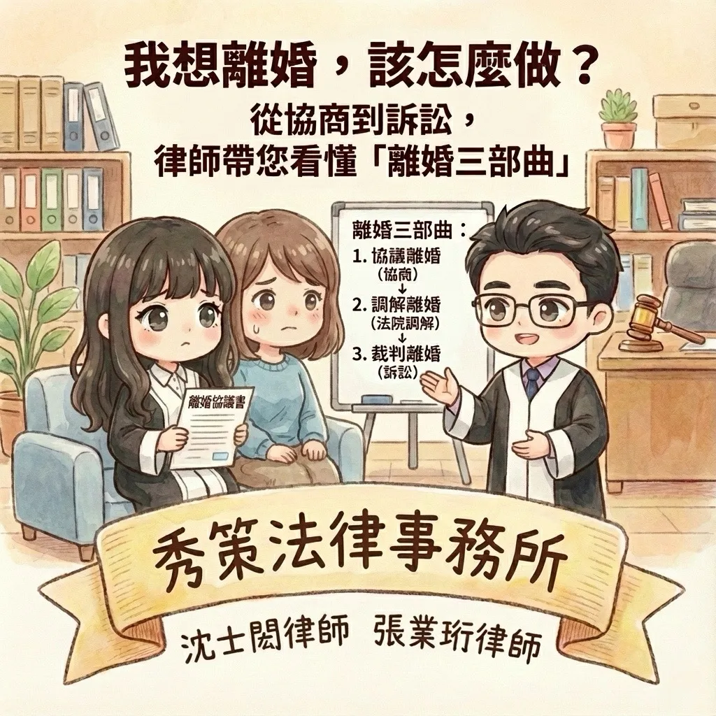 我想離婚，該怎麼做？從協商到訴訟，律師帶您看懂「離婚三部曲」　#家事訴訟律師 #家事訴訟律師推薦 #撰擬離婚協議書律師 #撰擬離婚協議書律師推薦 #台北撰擬離婚協議書律師律師 #台北撰擬離婚協議書律師推薦 #離婚訴訟律師 #離婚調解律師 #