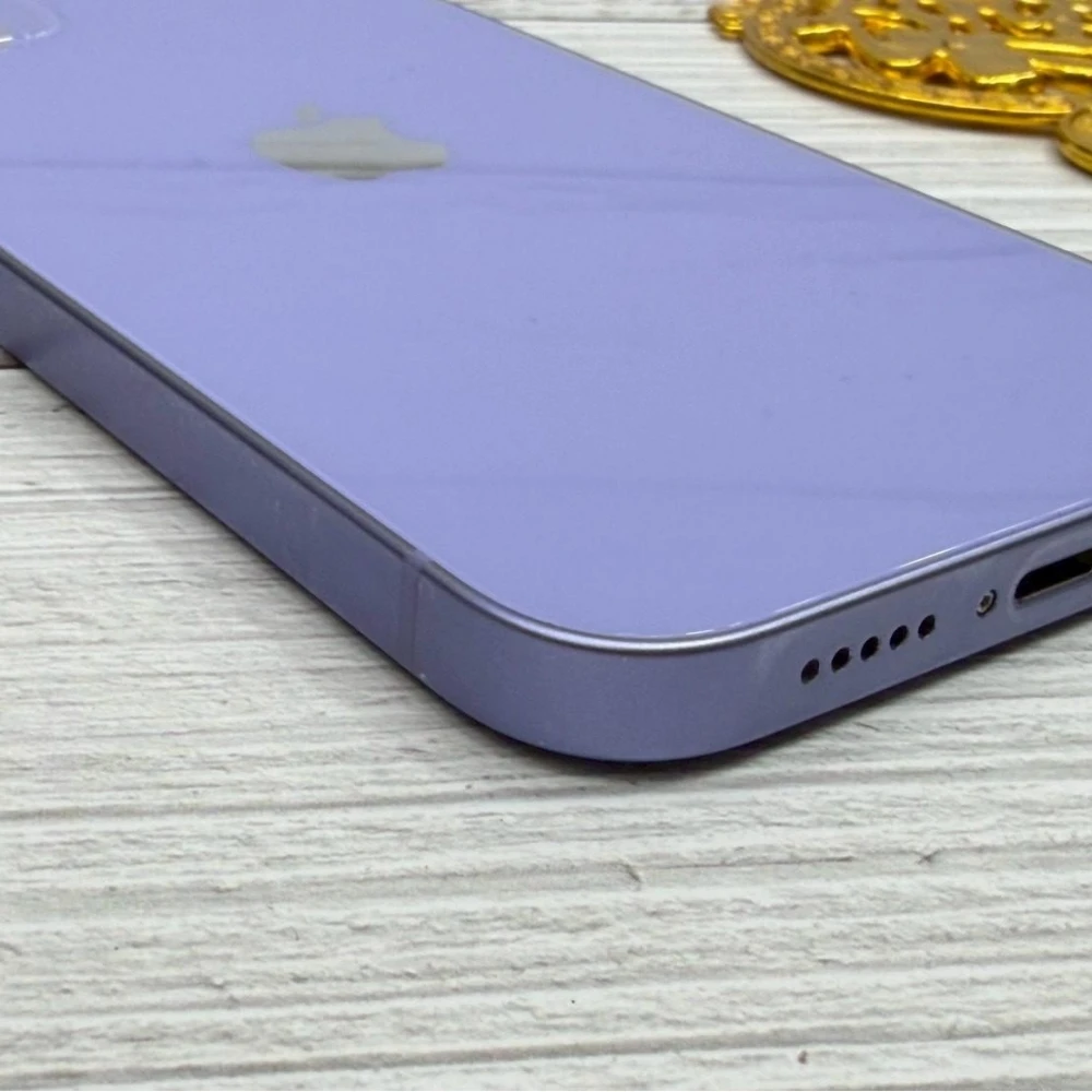 iPhone 12 128g 紫 電池78% 邊框有裝殼痕跡 無盒裝有配