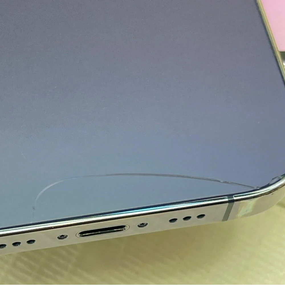 iPhone 14 Pro 128g 紫 電池86% 螢幕機身多處刮傷 背板有裂 有盒裝有配件