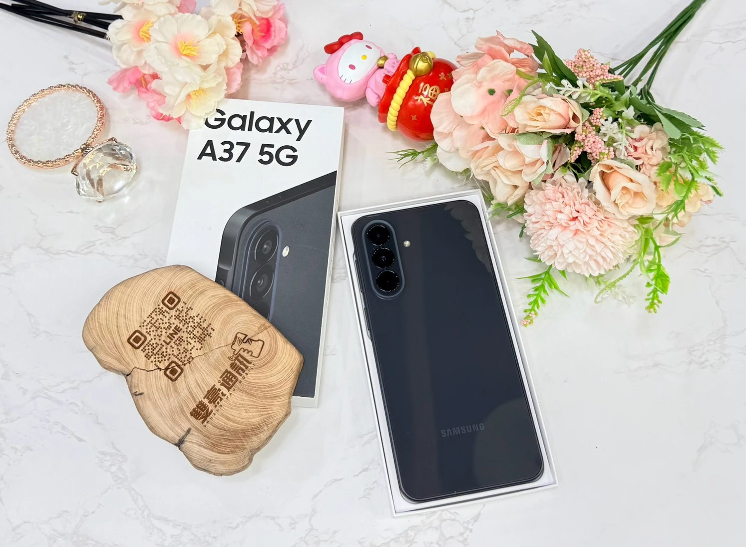 SAMSUNG Galaxy A37 (8+256G) 黑 展示機 有盒裝有配件