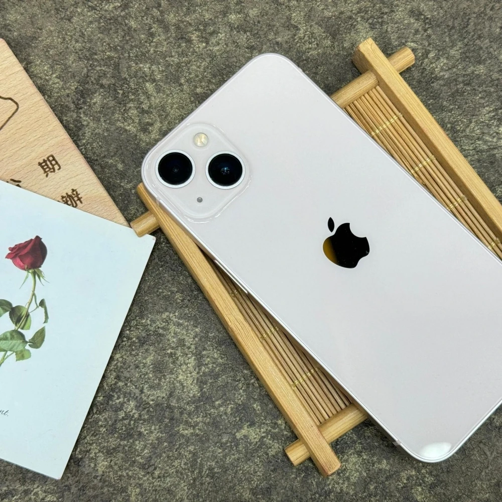 iPhone 13 128G 粉 電池89% 無盒裝 有配件