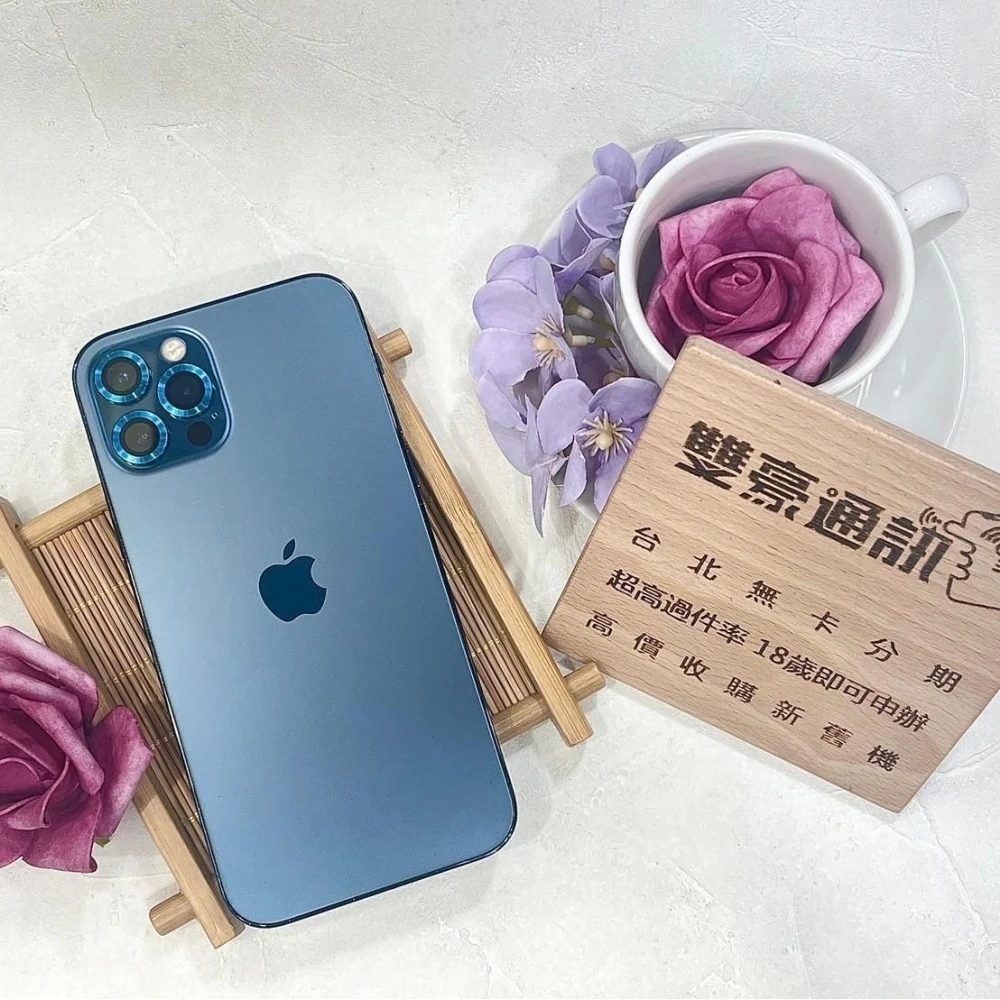 iPhone 12 pro 128G 藍 副廠電池100% 循環101次 無盒裝有配件