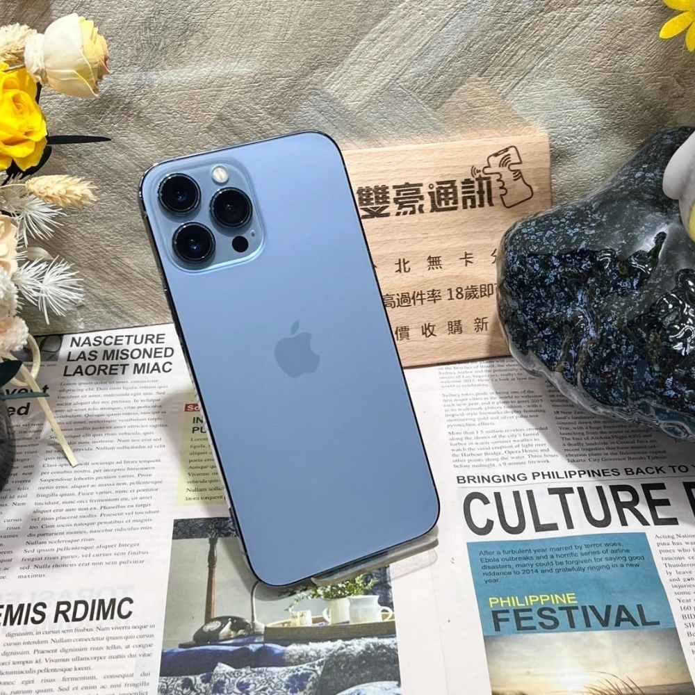 iPhone 13 PRO MAX 128G 藍 電池85% 無盒裝有配件
