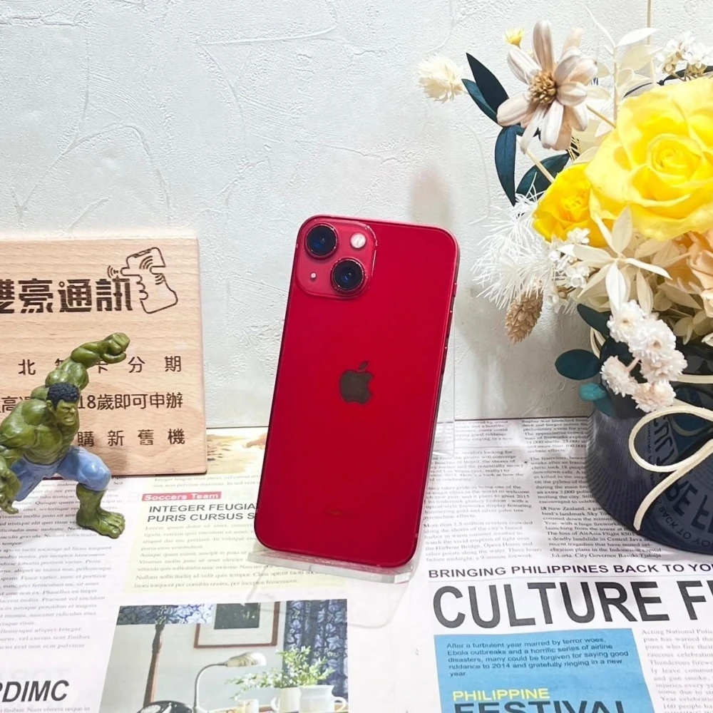 iPhone 13 mini 128g 紅 已更換原廠電池96% 無盒裝有配件
