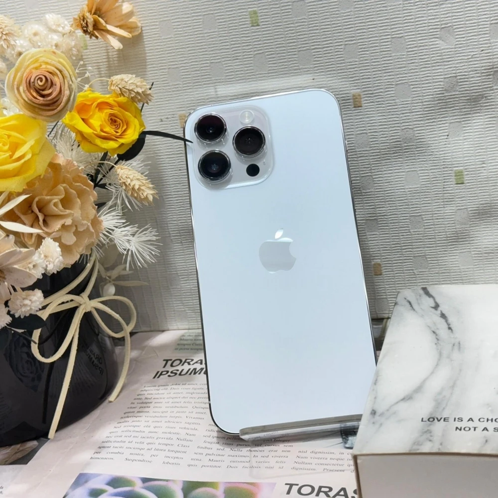 iPhone14 Pro Max 128 白色電池85% 無盒裝有配件
