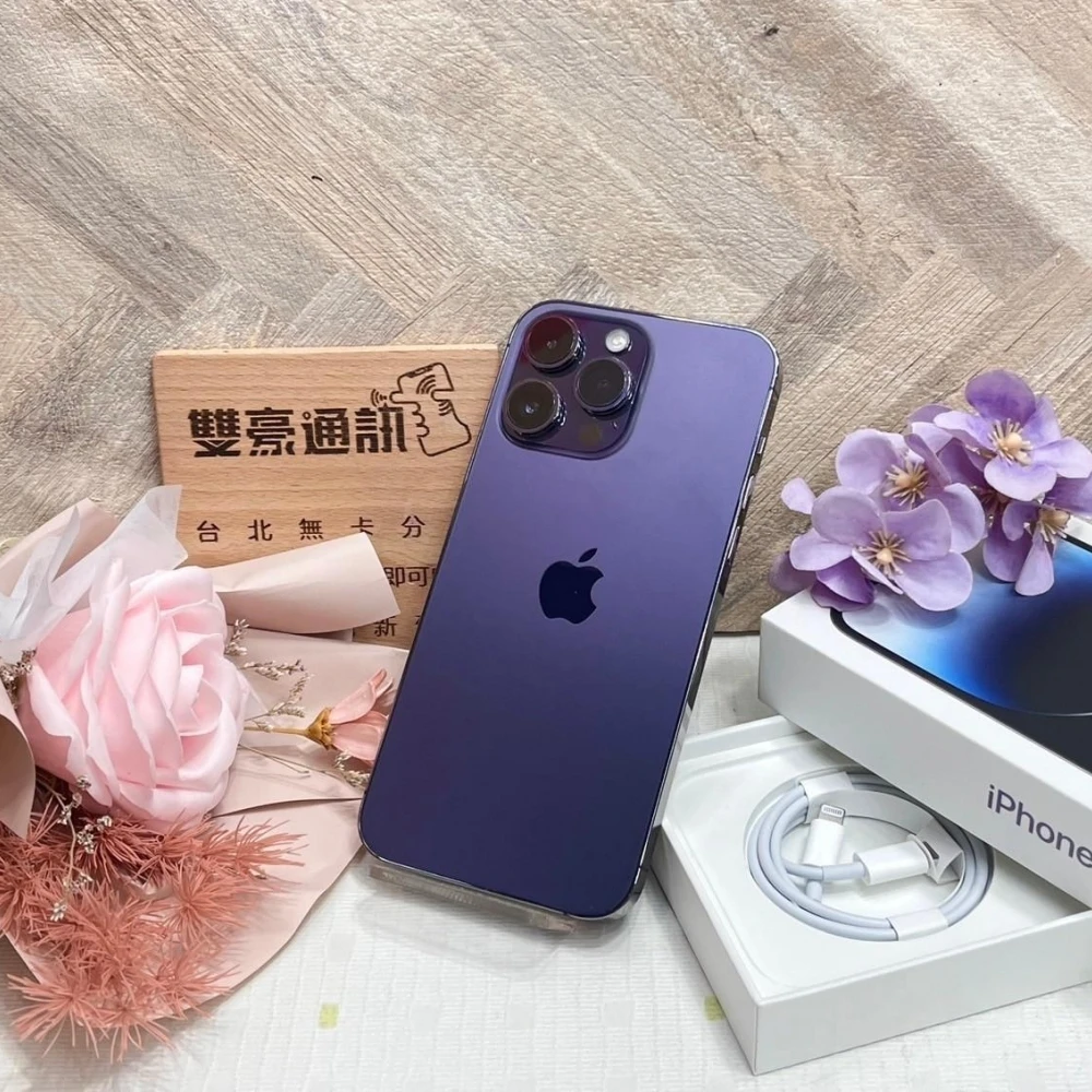 iPhone 14 Pro Max 512g 紫 電池83% 有盒裝有配件 