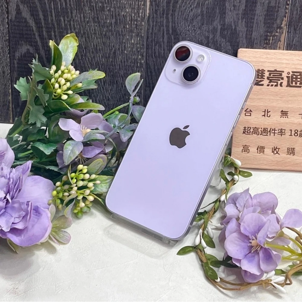 iPhone 14 128g 紫 電池89%  無盒裝有配件