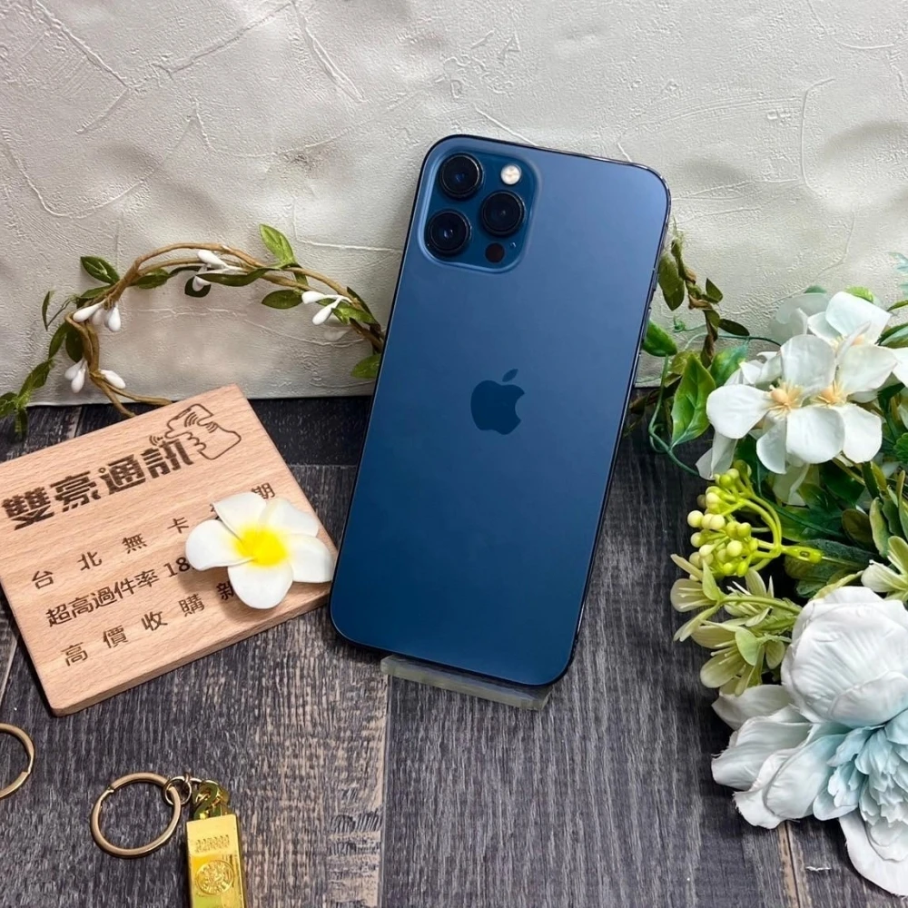 iPhone 12 Pro Max 128g 藍 電池100% 無盒裝有配件
