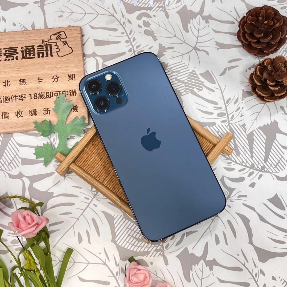 iPhone 12 PRO MAX 256g  藍 電池100% 有盒裝有配件