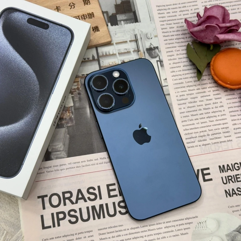 IPhone 15Pro 256G 藍色 電池88%  有盒裝配件