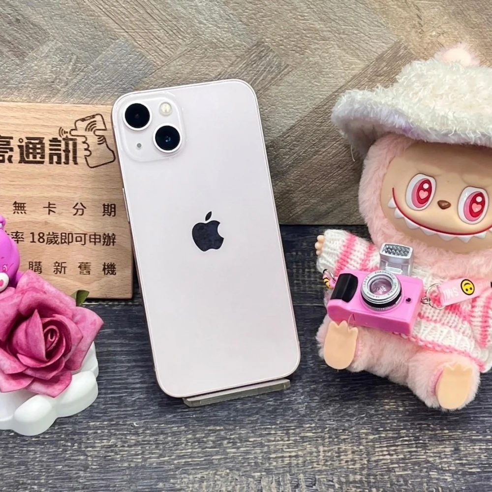 iPhone 13 128g 粉 電池87% 無盒裝有配件