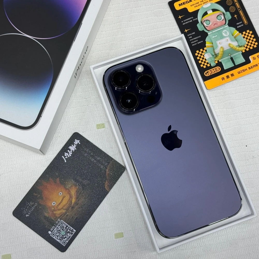 iPhone 14Pro 128 紫 電池92  有盒裝有配件