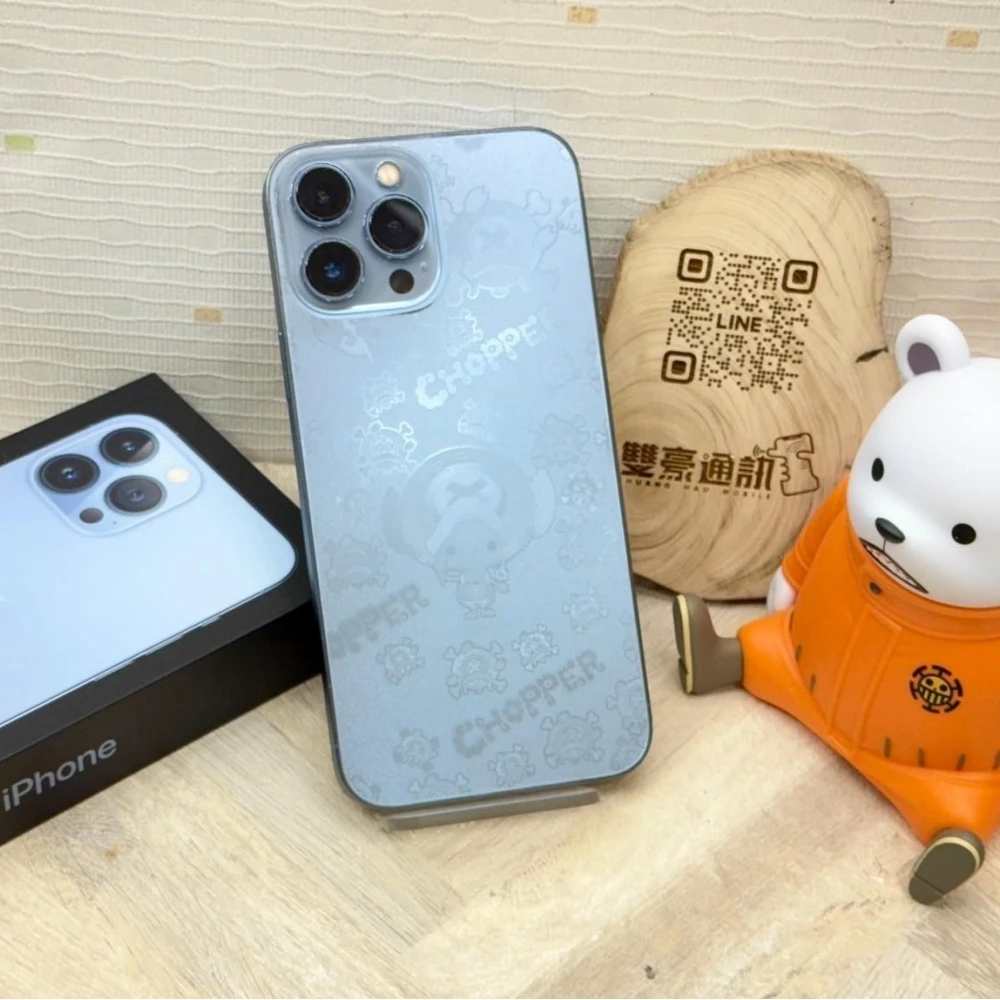 iPhone 13 PRO MAX 256g  藍 電池91% 螢幕有非常不明顯的烙印 有盒裝有配件