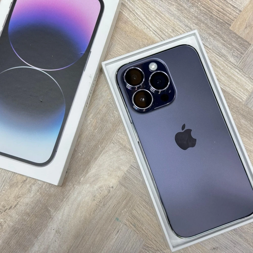 iPhone 14Pro 128 紫 電池84%  有盒裝有配件
