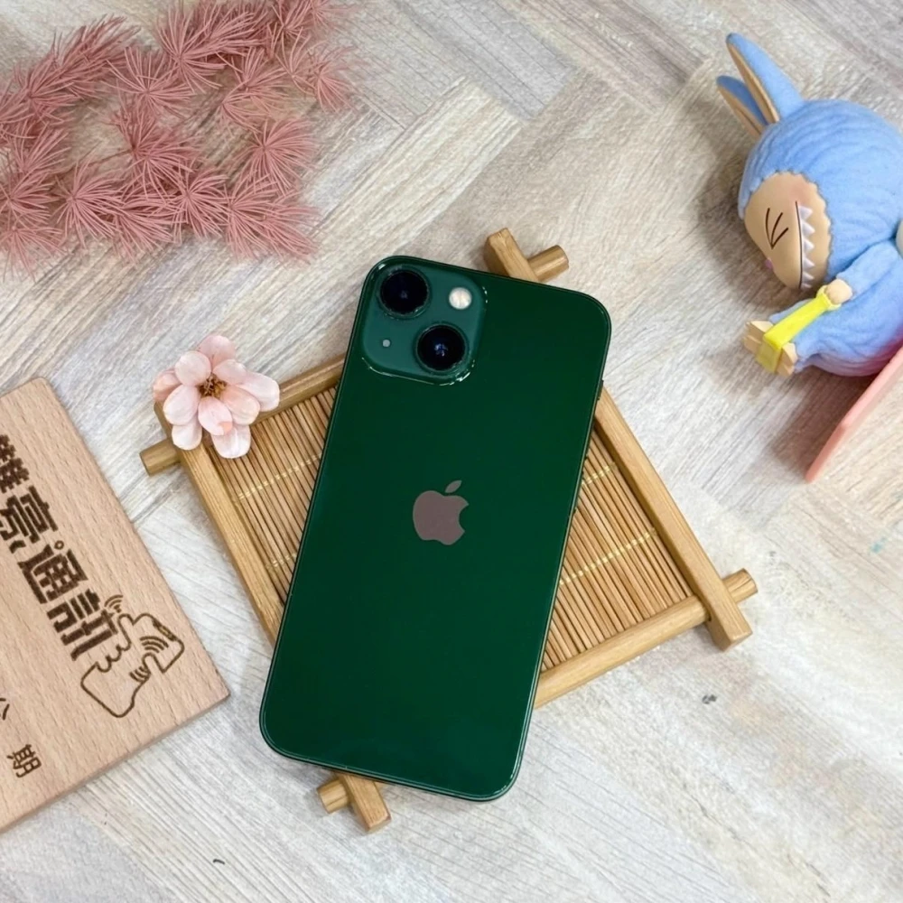 iPhone 13 mini 128g 綠 已換原廠電池86% 無盒裝有配件