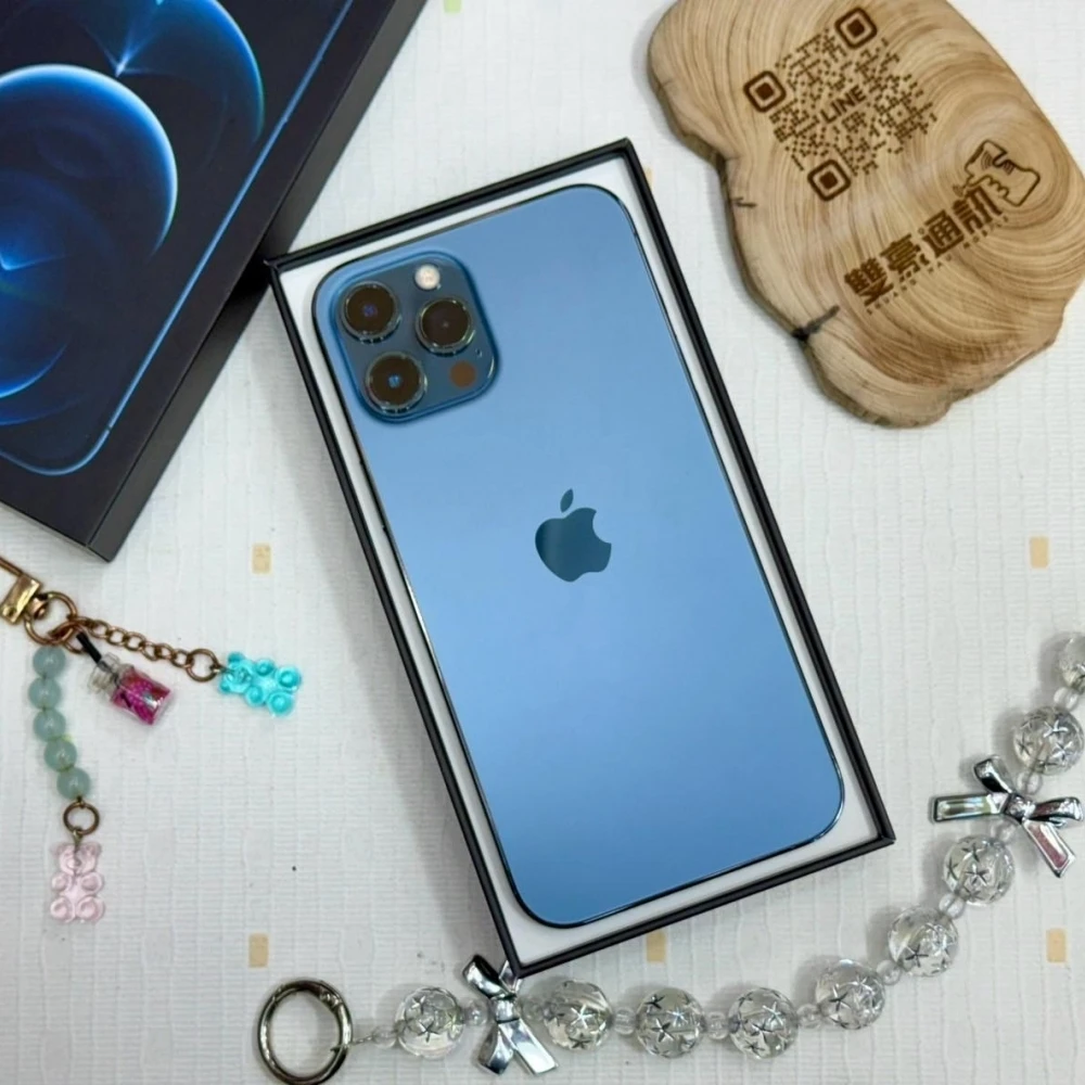 iPhone 12 PRO MAX 128g 藍 電池82% 有盒裝有配件