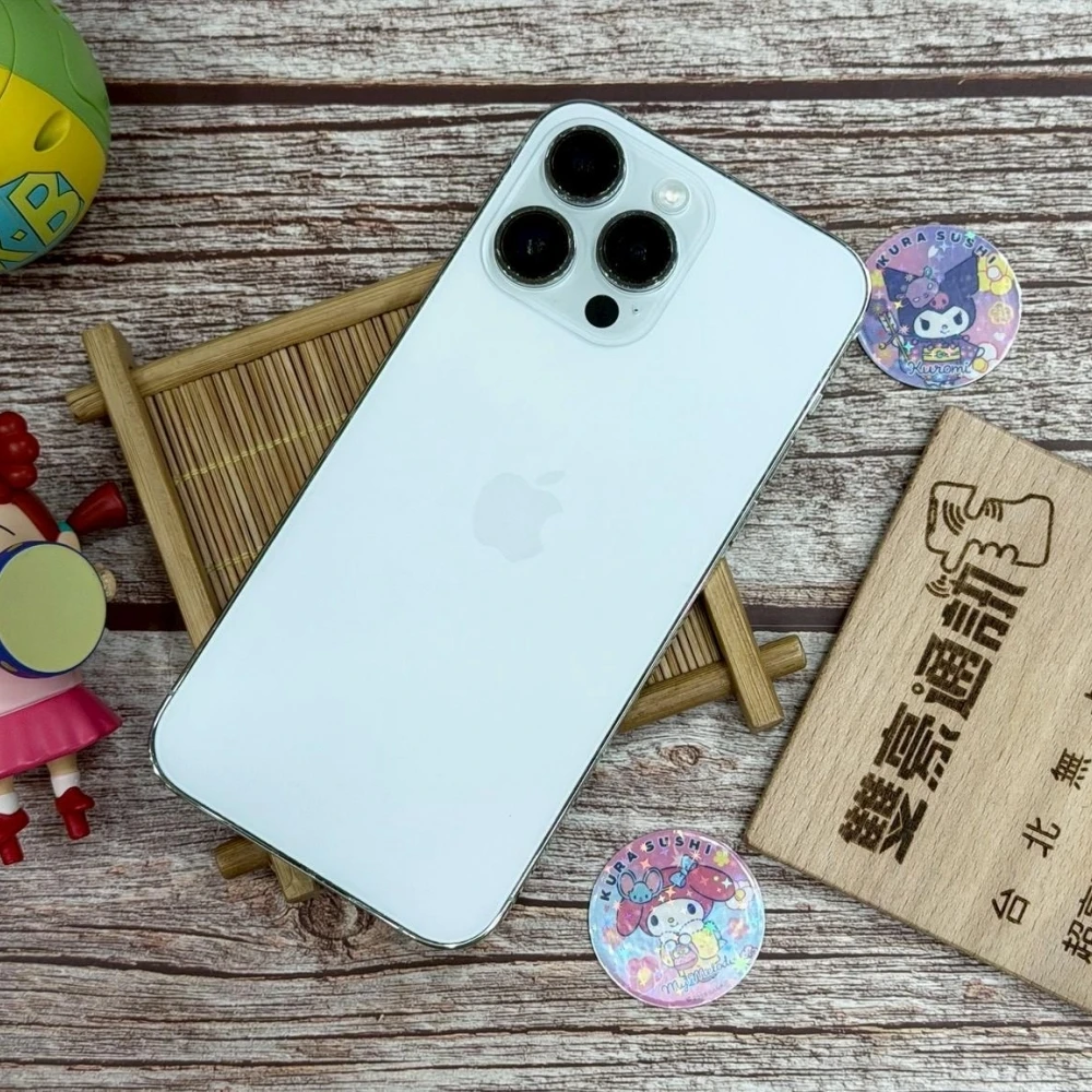 iPhone 14 pro max 256G  白 電池78% 換過背板 無盒裝有配件